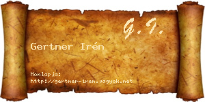 Gertner Irén névjegykártya